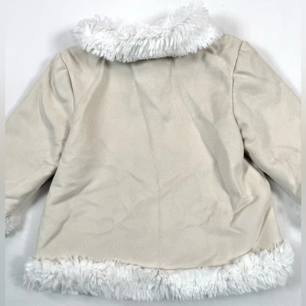 GYMBOREE Baby Girl Faux Suede Toggle Coat 6-12M Cozy‎ Winter Cottagecore Preppy